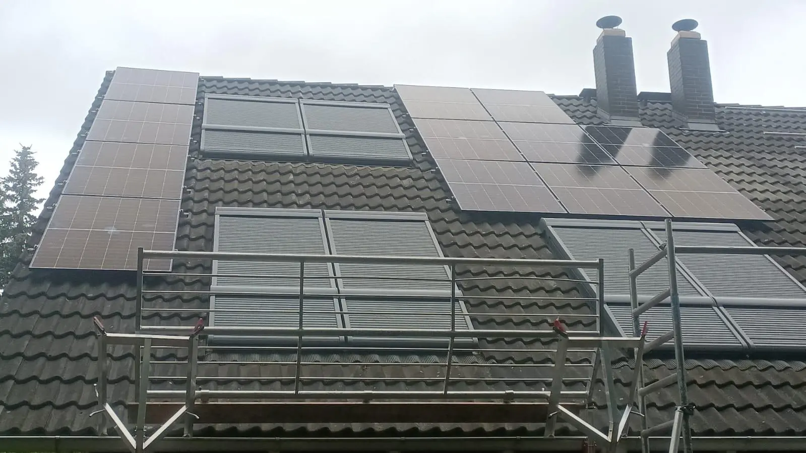 Photovoltaikanlage auf einem Wohnhaus in Kleinmachnow