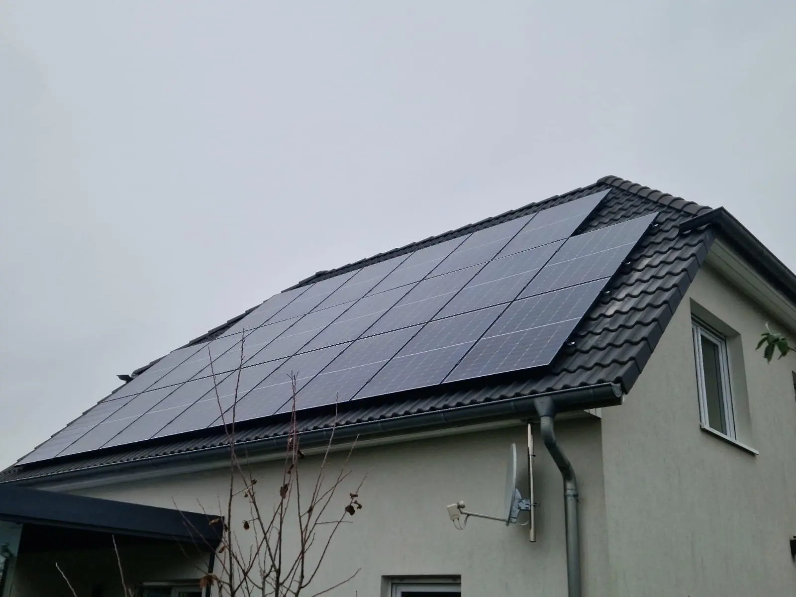 Photovoltaikanlage auf einem Wohnhaus in Michendorf
