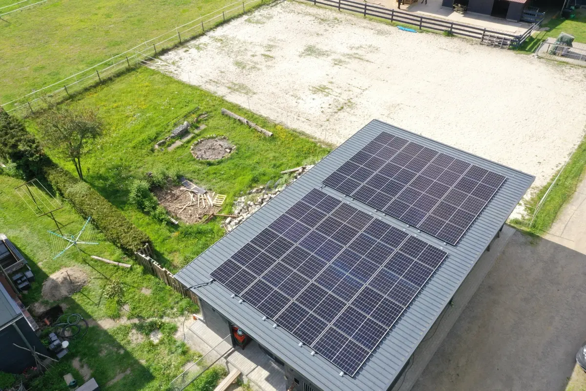 Photovoltaikanlage aus der Luft in Spremberg